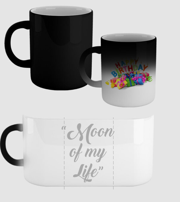 Moon of my life model negru pe tricou