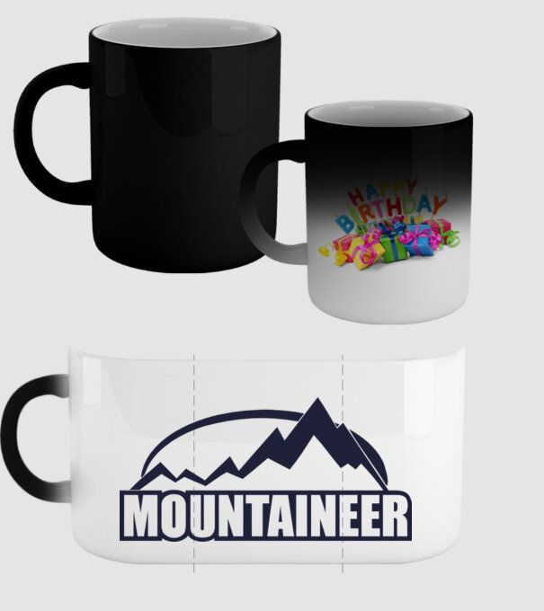mountaineer model negru pe tricou