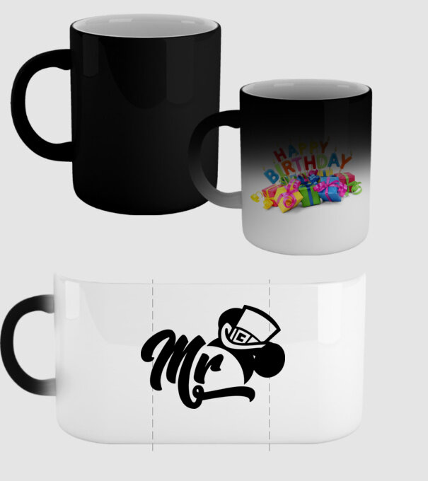 Mr Mouse model negru pe tricou