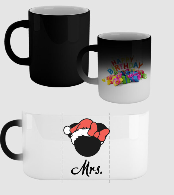 mrs christmas model negru pe tricou