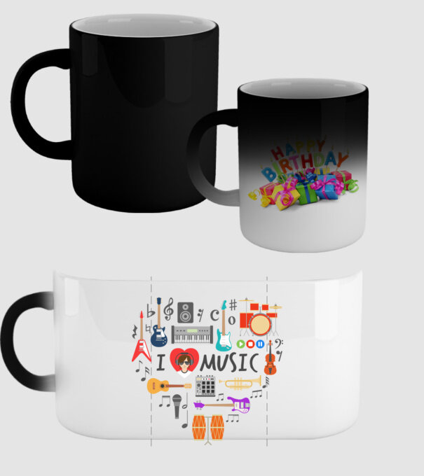 music heart model negru pe tricou