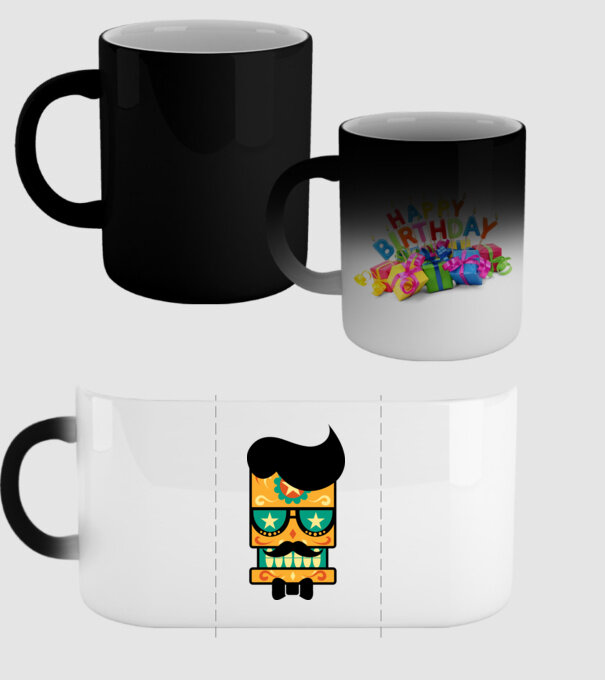 Mustache model negru pe tricou