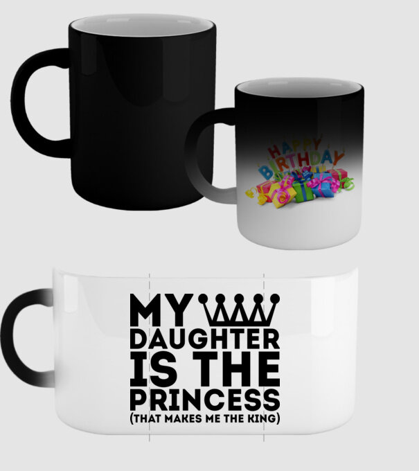my daughter is the princess model negru pe tricou
