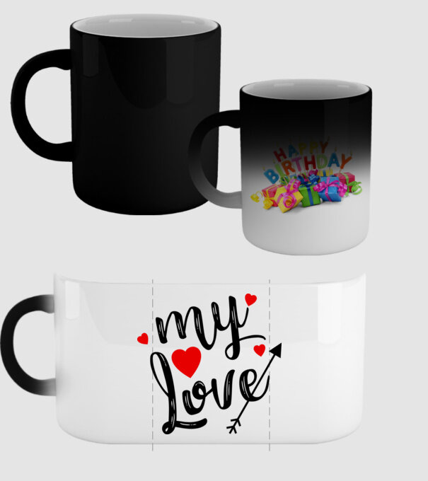 My love model negru pe tricou