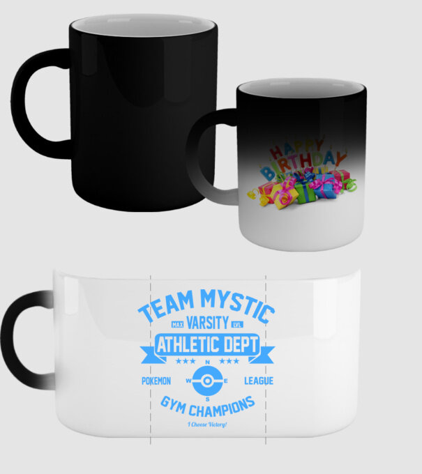 Mystic champions model negru pe tricou