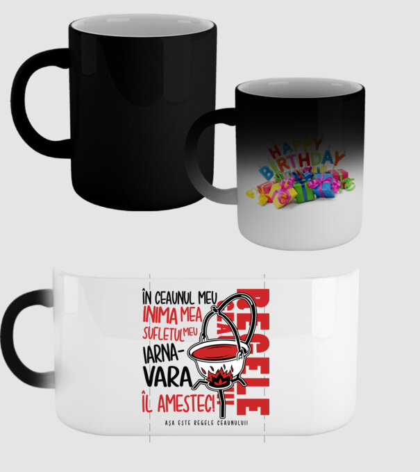 În ceaunul meu - Inima mea - Sufletul meu - Iarna - Vara - Îl amestec - Așa este regele ceaunului! model negru pe tricou