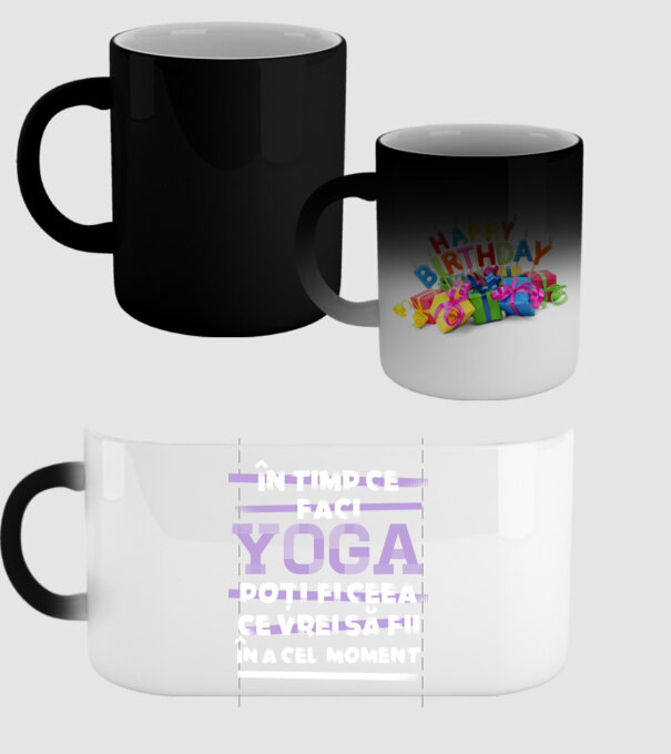 în timp ce faci yoga poți fi ceea ce vrei să fii - în acel moment model negru pe tricou