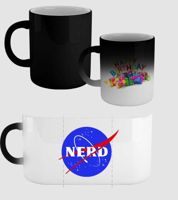 Nerd NASA model negru pe tricou