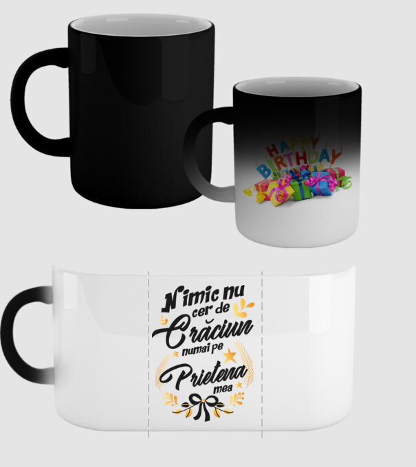 nimic nu cer de Crăciun, numai pe prietena mea model negru pe tricou