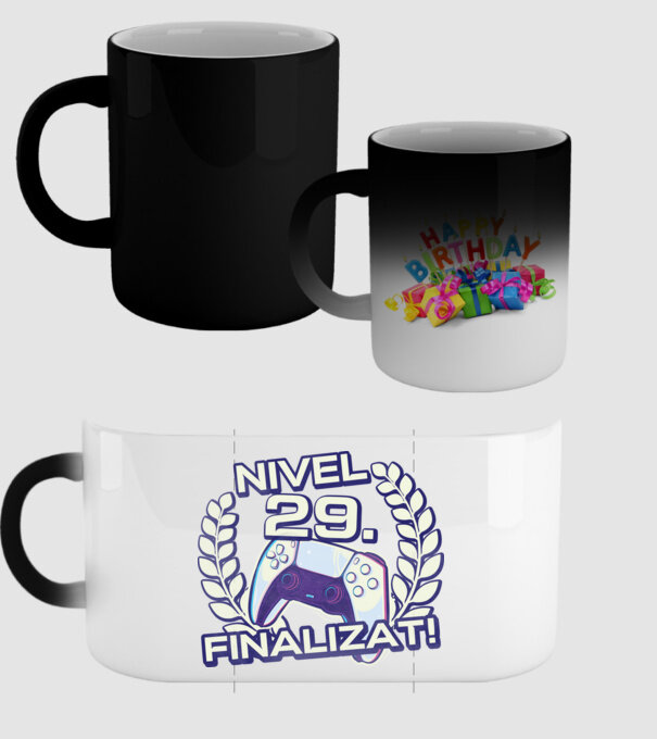 Nivel 29 finalizat! model negru pe tricou