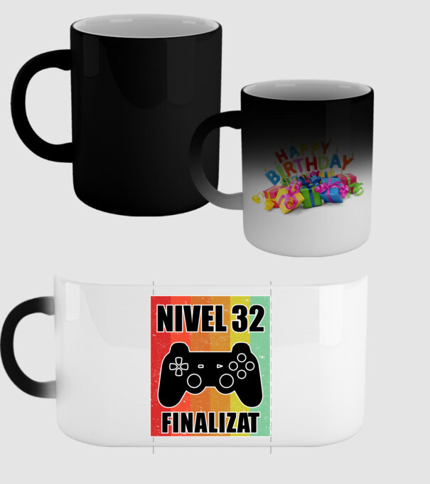 Nivel 32 finalizat model negru pe tricou