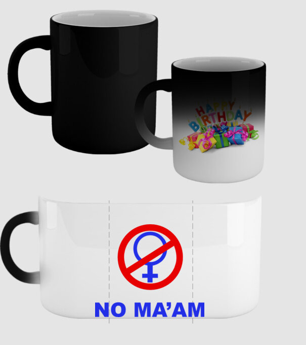 No maam eleje model negru pe tricou