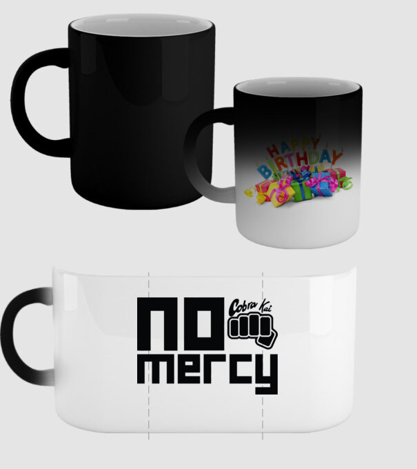 No mercy cobra kai model negru pe tricou