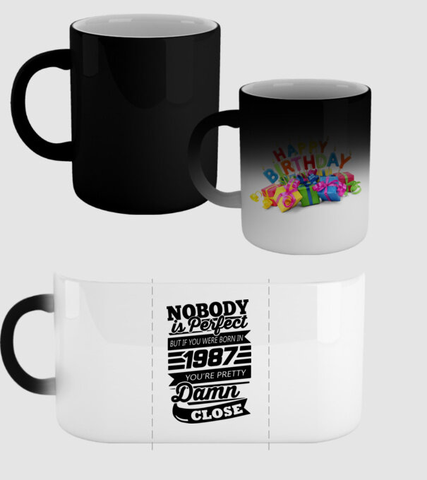 Nobody is perfect - Born in 1987 model negru pe tricou