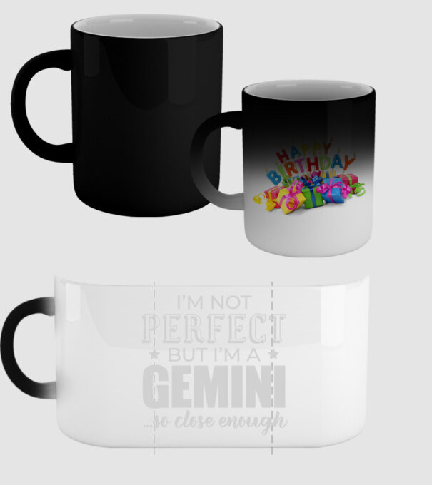 Not perfect, but GEMINI model negru pe tricou