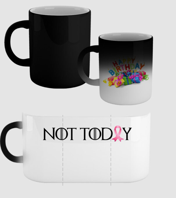 Not today model negru pe tricou