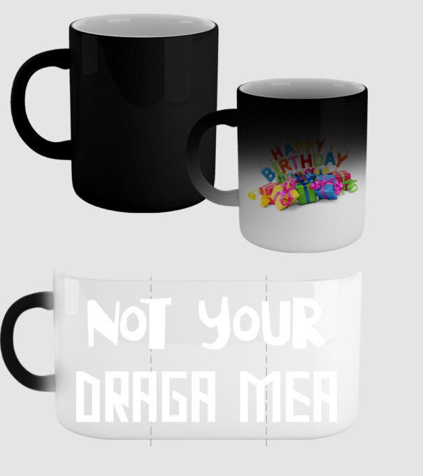 not your ... draga mea model negru pe tricou