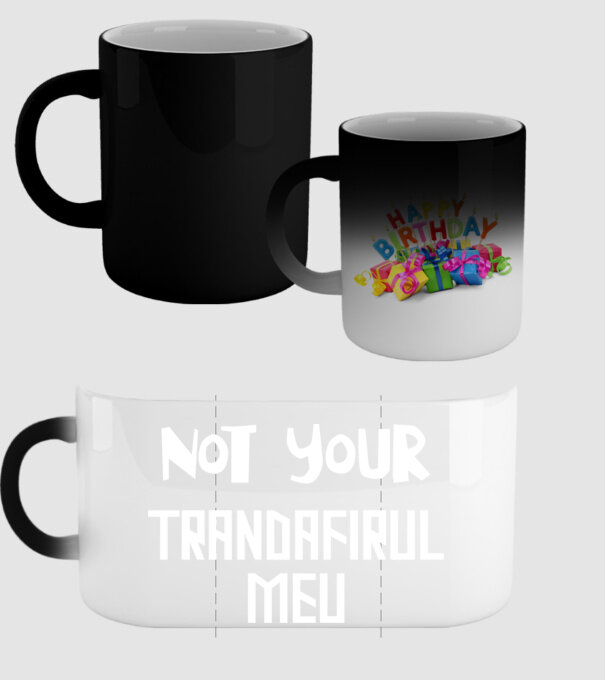 not your ... trandafirul meu model negru pe tricou