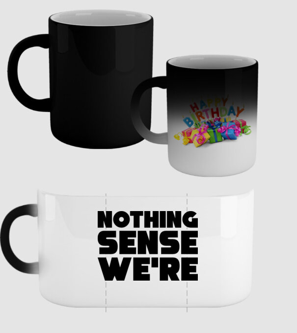 Cuplu Nothing makes sense... model negru pe tricou