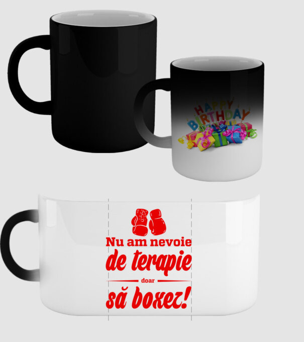 Nu am nevoie de terapie! Doar să boxez. model negru pe tricou