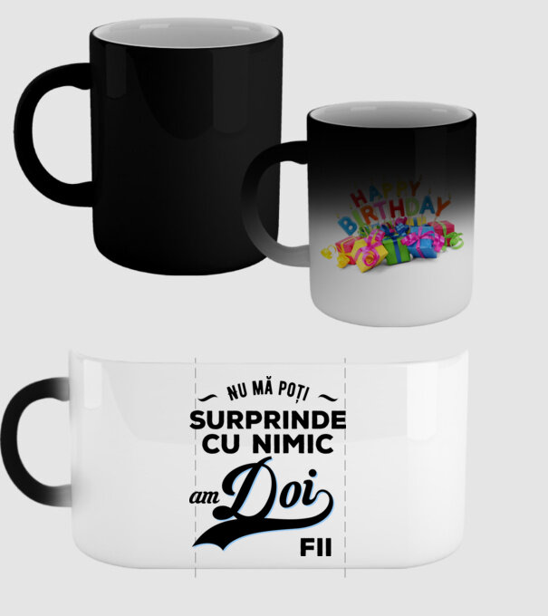 Nu mă poți surprinde cu nimic, am doi fii model negru pe tricou