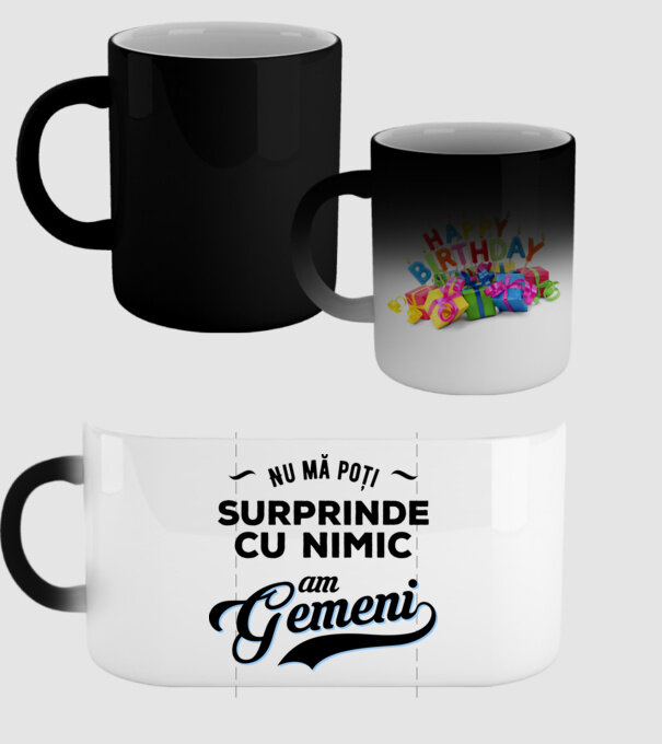 Nu mă poți surprinde cu nimic, am gemeni model negru pe tricou