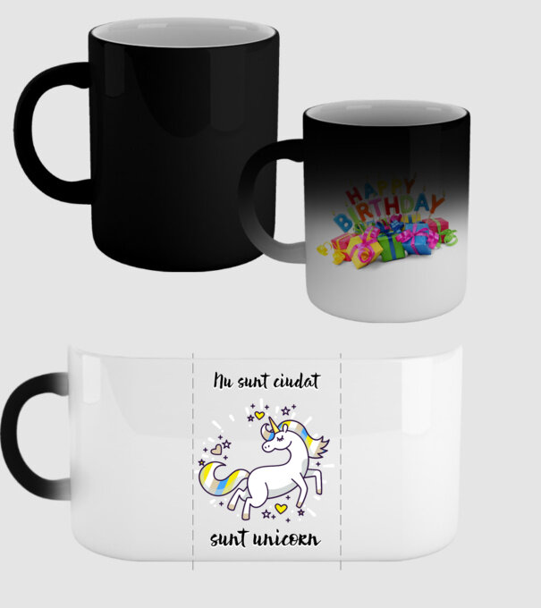 Nu sunt ciudat - sunt unicorn model negru pe tricou