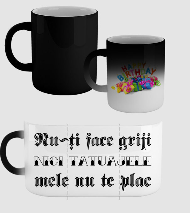 Nu-ți face griji, nici tatuajele mele nu te plac model negru pe tricou