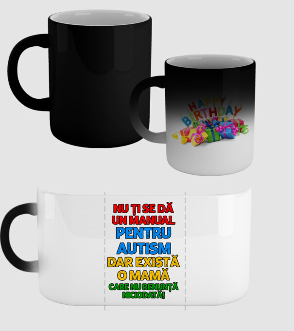 Nu ți se dă un manual pentru autism, dar există o mamă care nu renunță niciodată! model negru pe tricou