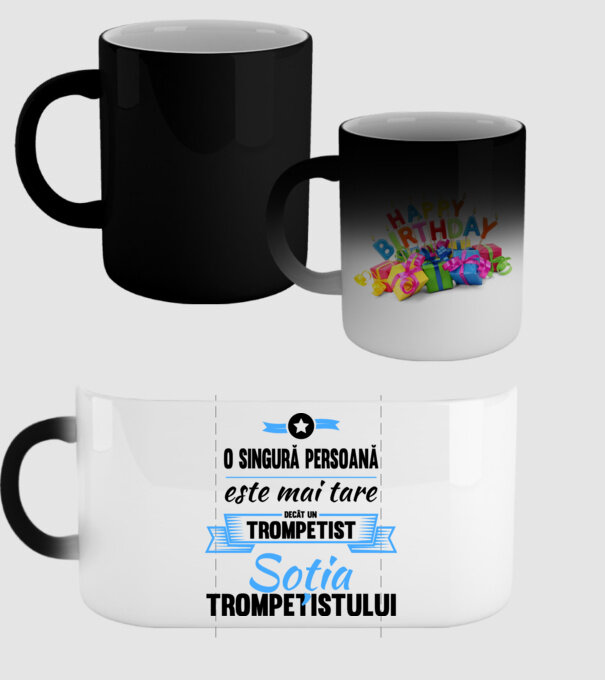 numai o persoană este mai tare decât un trompetist, soția trompetistului model negru pe tricou