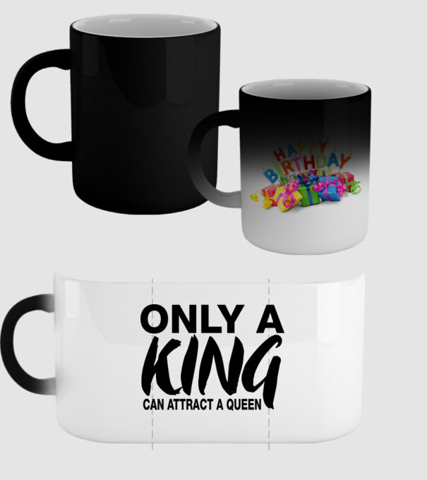Only a King model negru pe tricou