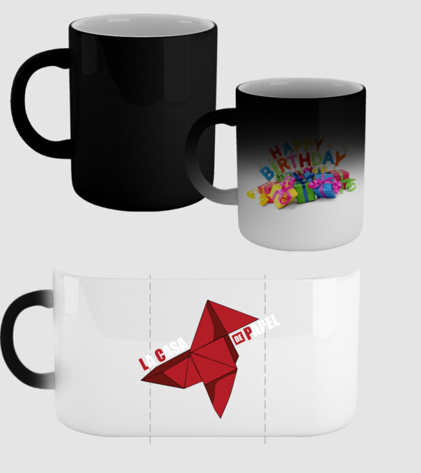 origami la casa de papel model negru pe tricou