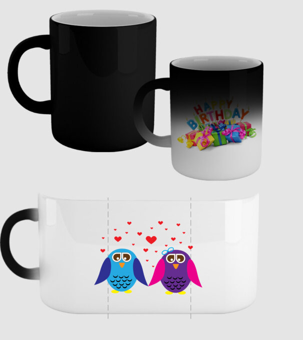Owl Love model negru pe tricou