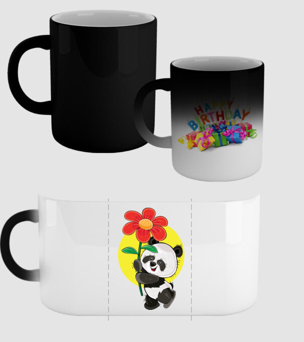 Dragoste panda model negru pe tricou