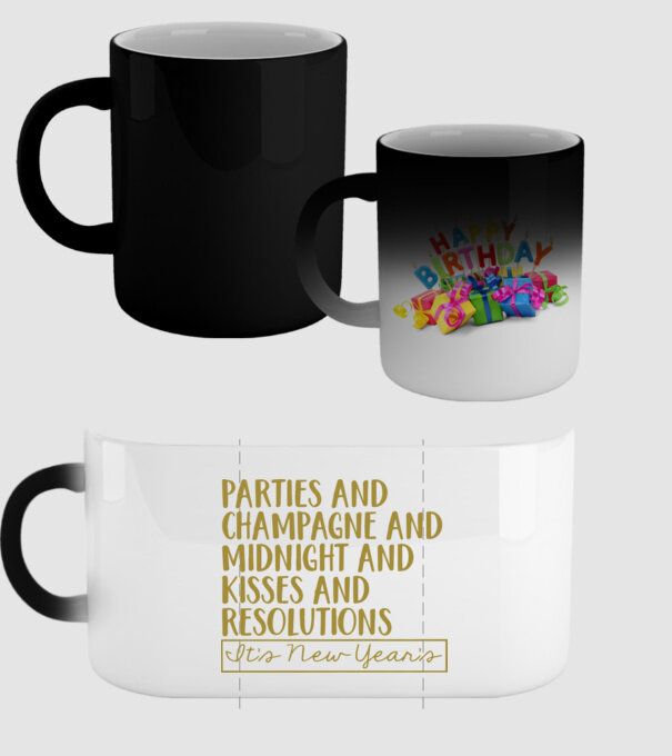 Parties champagne model negru pe tricou