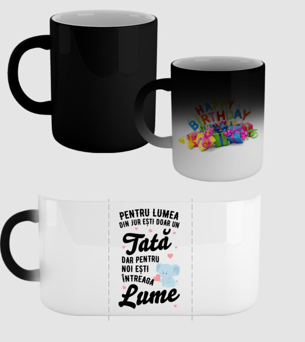Pentru lumea din jur ești doar un tată, dar pentru noi ești întreaga lume model negru pe tricou