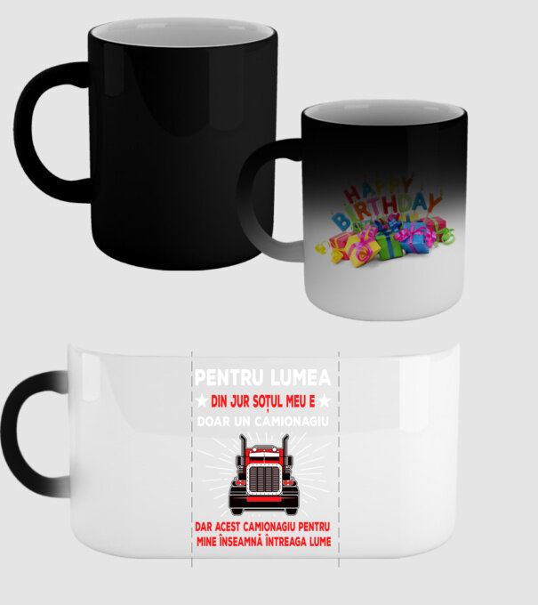 Pentru lumea din jur soțul meu e doar un camionagiu, dar acest camionagiu pentru mine înseamnă întreaga lume model negru pe tricou