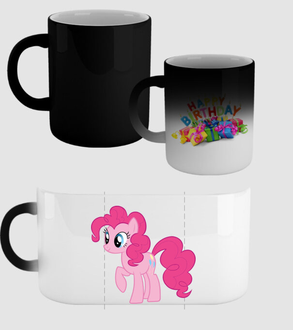 Pinkie Pie model negru pe tricou