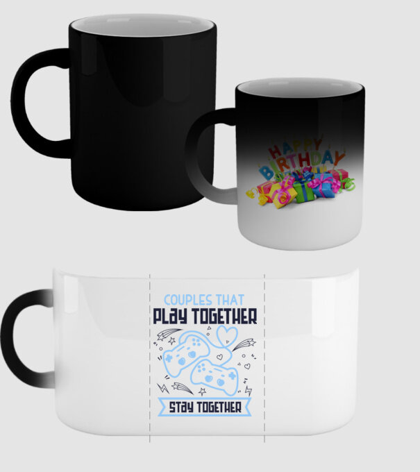 Play together model negru pe tricou