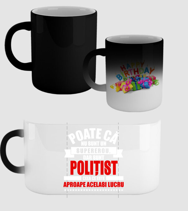 Poate că nu sunt un supererou, dar sunt POLIȚIST, ceea ce este aproape același lucru model negru pe tricou