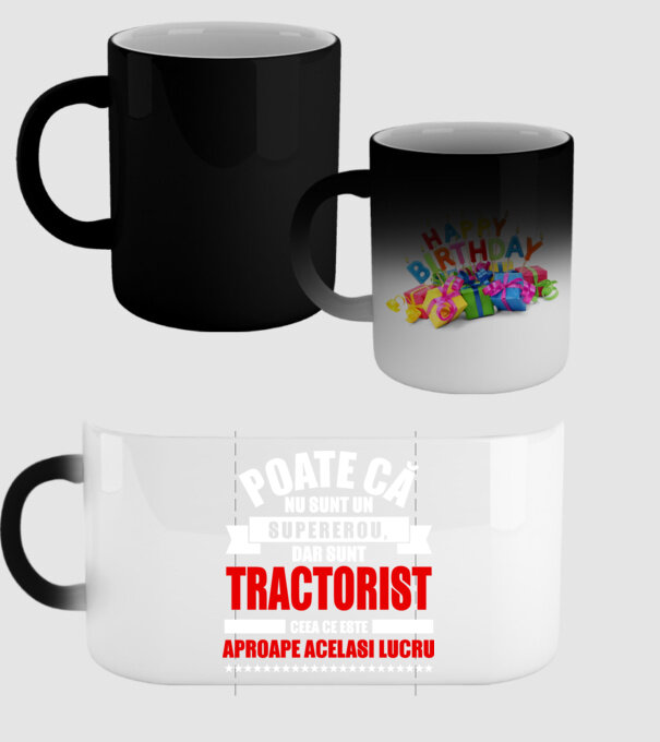 Poate că nu sunt un supererou, dar sunt TRACTORIST, ceea ce este aproape același lucru model negru pe tricou