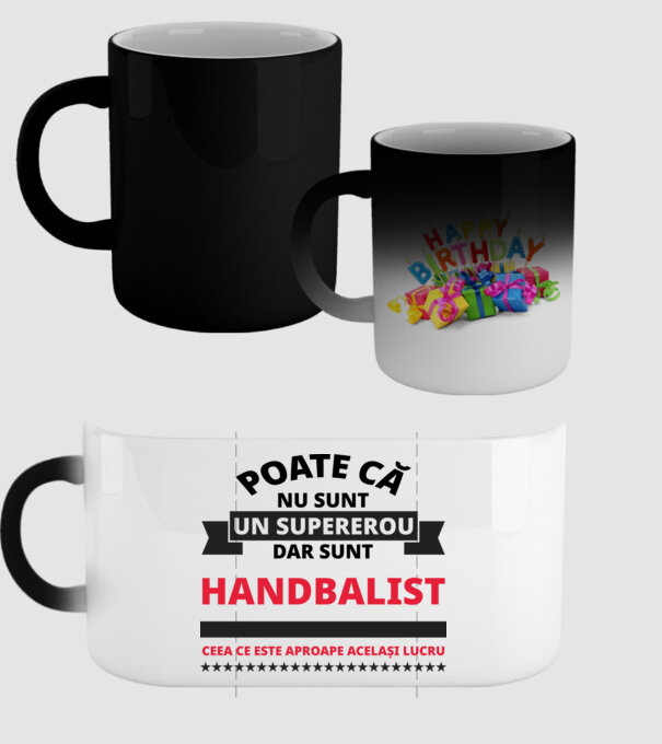 Poate că nu sunt un supererou, dar sunt HANDBALIST, ceea ce este aproape același lucru model negru pe tricou