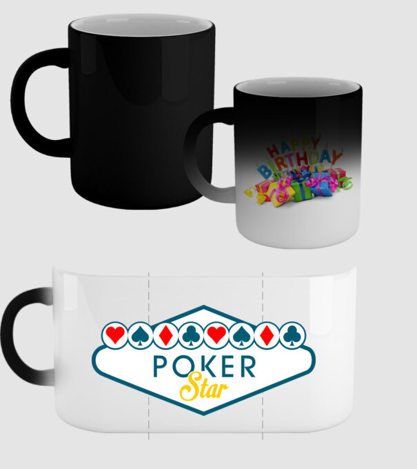 Star Poker model negru pe tricou