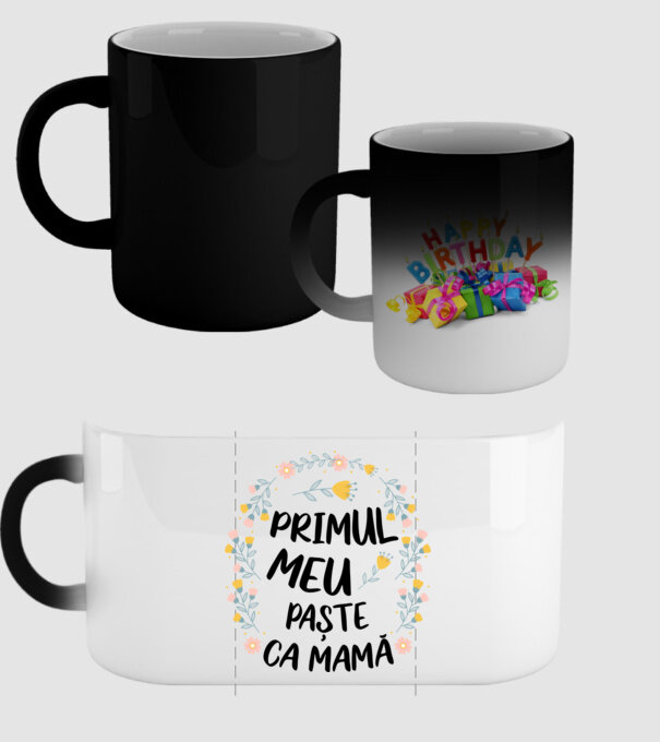Primul meu Paște ca mamă model negru pe tricou
