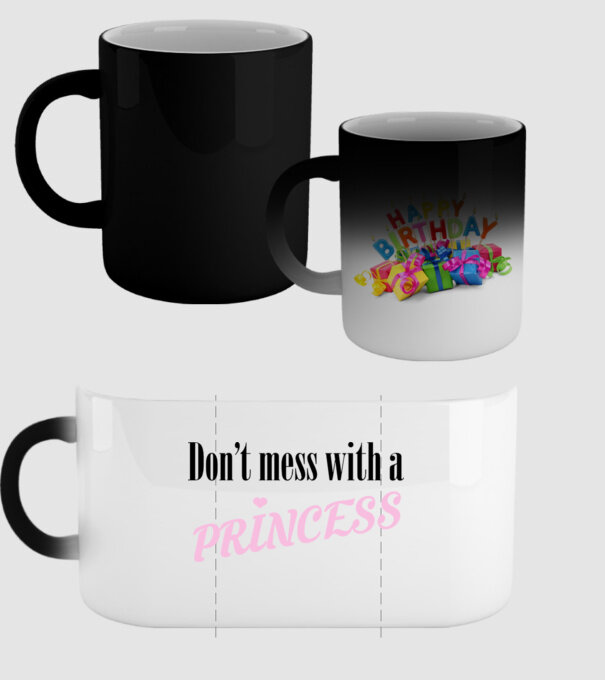 Princess model negru pe tricou