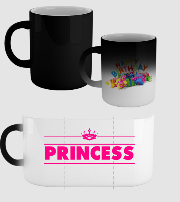 Princess model negru pe tricou