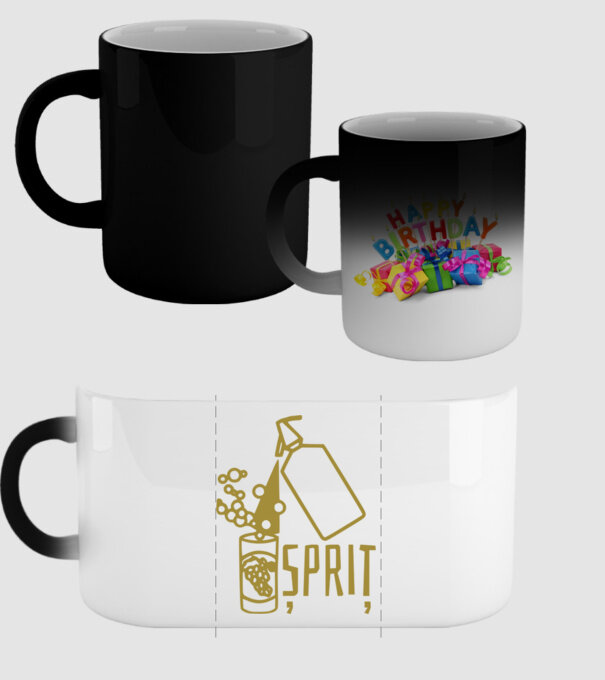 Șpriț model negru pe tricou