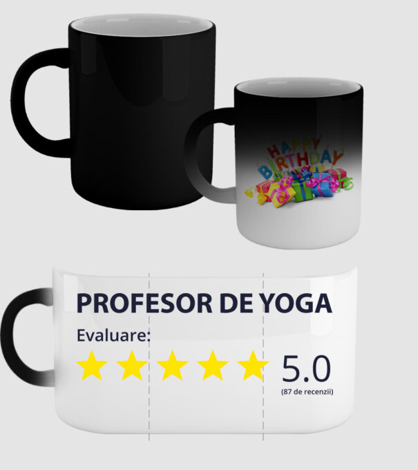 profesor de yoga evaluare model negru pe tricou