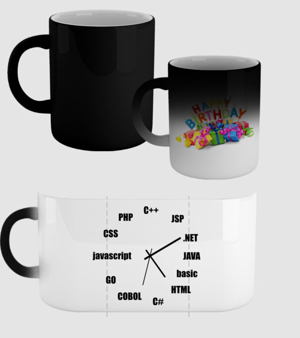 Programmer clock model negru pe tricou