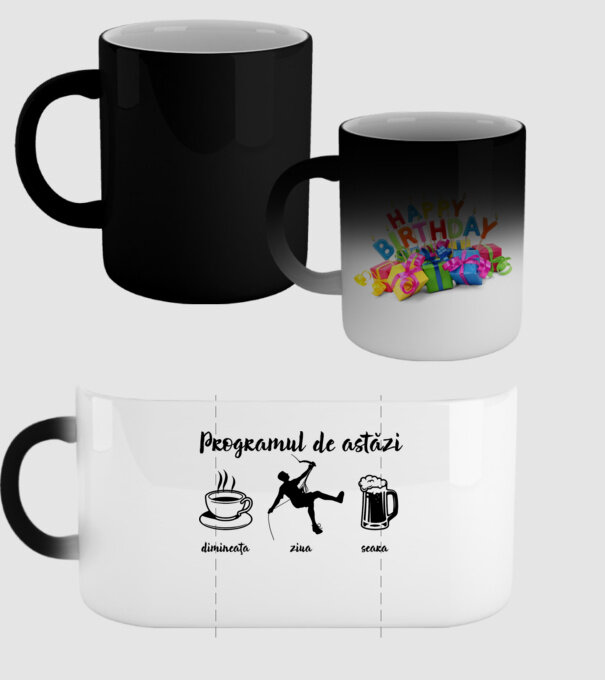 programul de astăzi: dimineața, ziua, seara model negru pe tricou